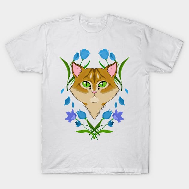 Cat-tee #3 (Tulip) T-Shirt by antom